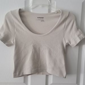 Garage Short Sleeve Crop Top Size L
